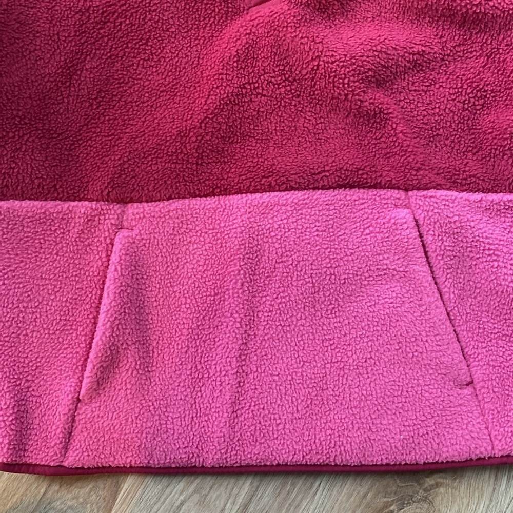 Tek Gear Color Block Pink Fleece Pullover Quarter Neck with  snaps - Picture 5 of 9